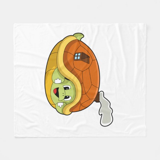 Draai met Shell als huis Fleece Deken (Voorkant (Horizontaal))