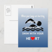 Draai met uw hart inspirerend briefkaart (Voorkant / Achterkant)