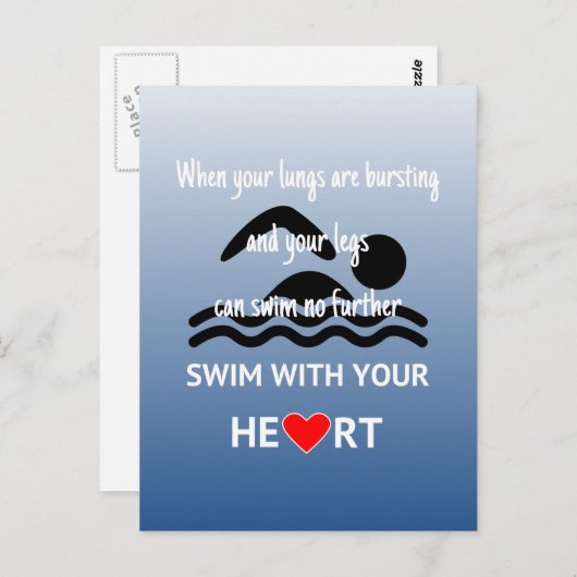 Draai met uw hart inspirerend briefkaart (Voorkant / Achterkant)