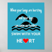 Draai met uw hart motivatie sport poster (Voorkant)
