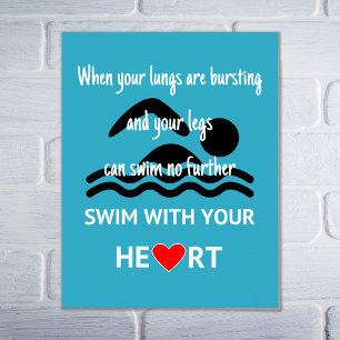 Draai met uw hart motivatie sport poster