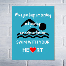 Draai met uw hart motivatie sport poster