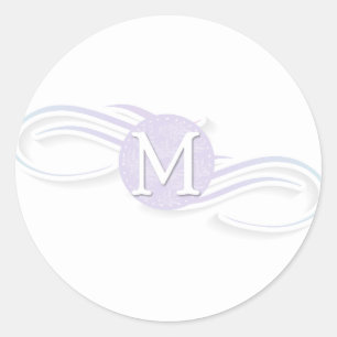 Draai monogram M Ronde Sticker
