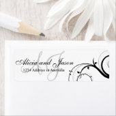 Draai monogram retouradres label zwart (Insitu)