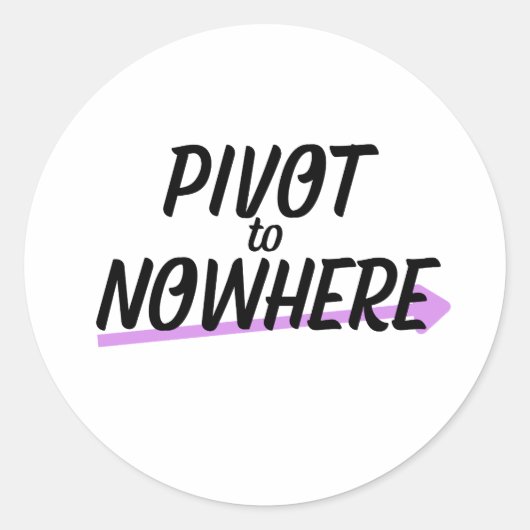 Draai naar Nergens | Duurzaam Vinyl Ronde Sticker (Voorkant)