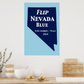 Draai Nevada Blauw in 2024 Poster (Keuken)