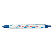 Draai of duik Coach Rood en Blauw Aangepaste pen (Voorkant)