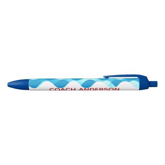 Draai of duik Coach Rood en Blauw Aangepaste pen (Bovenkant)