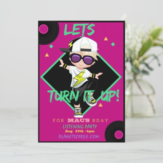 Draai omhoog 1 de Kaart van de Uitnodiging van de  (Staand voorkant)