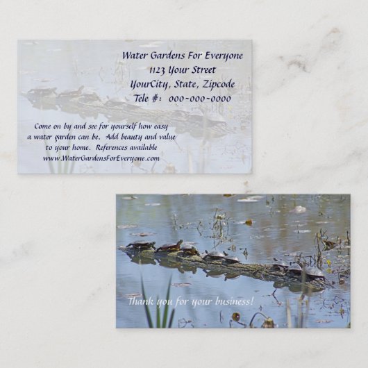 Draai omhoog visitekaartje (Voorkant / Achterkant)