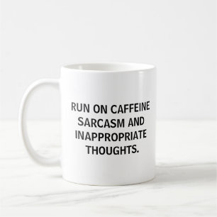 DRAAI OP CAFFEÏNE SARCASME GRAPPIG VOEG JE CITATIE KOFFIEMOK