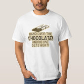 Draai over het chocolade t-shirt (Voorkant)