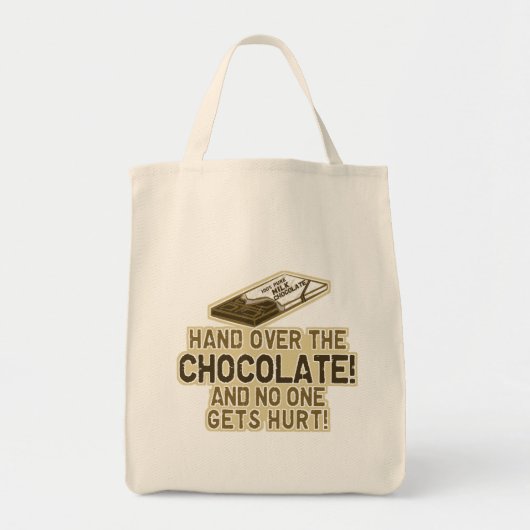 Draai over het chocolade tote bag (Voorkant)