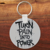 Draai pijn om in kracht sleutelhanger (Achterkant)