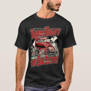 Draai rechts om naar links te gaan. - Rood - Wingl T-shirt