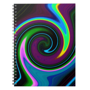 Draai Retro Blauw Notitieboek