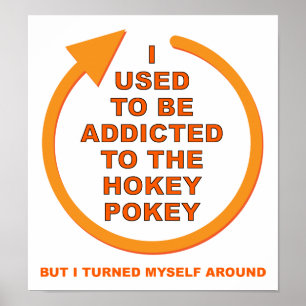 Draai rond Hokey Pokey Funny Poster
