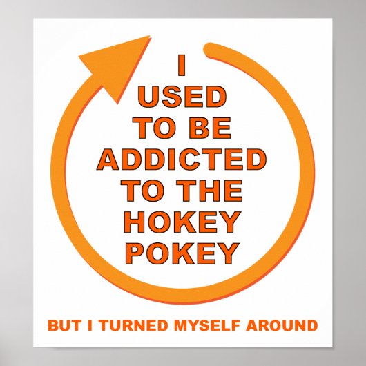 Draai rond Hokey Pokey Funny Poster (Voorkant)