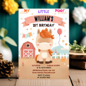 Draai schattig paard mijn kleine pony eerste 1e ve kaart