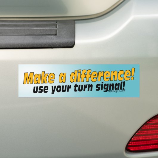 Draai signaal bumpersticker (Op auto)