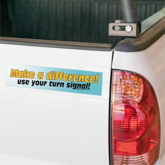 Draai signaal bumpersticker (Op Truck)