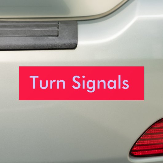 Draai Signalen Bumpersticker (Op auto)