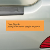 Draai signalen: Niet alleen voor slimme mensen mee Bumpersticker (Op auto)