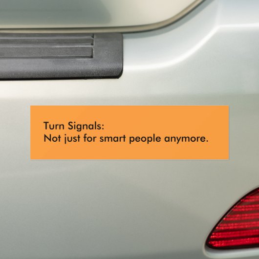 Draai signalen: Niet alleen voor slimme mensen mee Bumpersticker (Op auto)