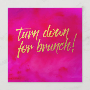 Draai terug voor Brunch Invitation Pearl Shimmer Kaart