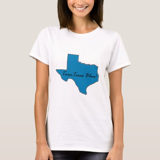 Draai Texas Blue. Democratische Pride T-shirt (Voorkant)