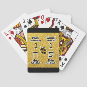 Draai Tol Instructies (Gouden Glitters) Pokerkaarten