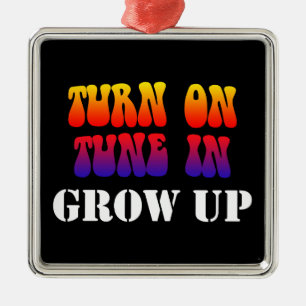 Draai Tune in grot omhoog Metalen Ornament