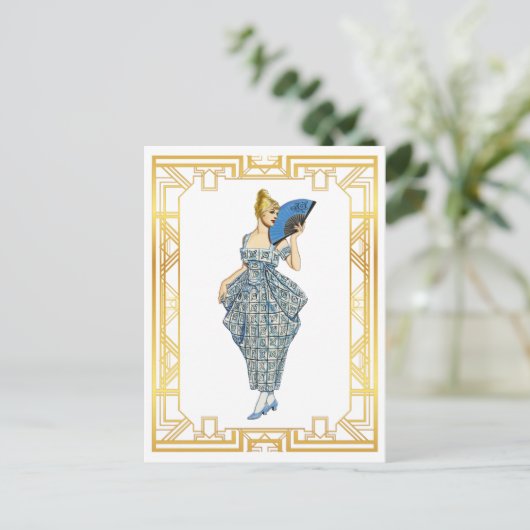  draai van de Mode van de eeuw  Kunst Briefkaart (Staand voorkant)