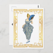 draai van de Mode van de eeuw Kunst Briefkaart (Voorkant / Achterkant)