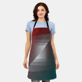 Draai van grijs op blauwgroen Bourgogne Schort (Gedragen)