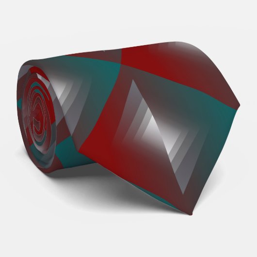 Draai van grijs op blauwgroen Bourgogne Stropdas (Opgerold)