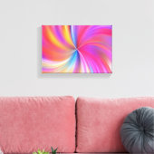 Draai van kleur canvas afdruk (Insitu (Woonkamer))