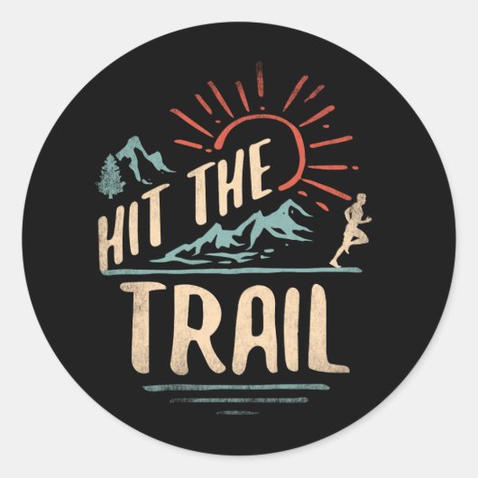 Draaiaar: retro-stijl draaien ronde sticker (Voorkant)