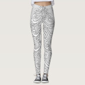 Draaibaar paisleydeeg in elke kleur leggings (Voorkant)
