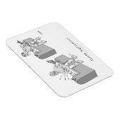 Draaibank Duplicator Cartoon Premium Flexi Magnet Magneet (Rechterzijde)