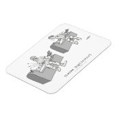 Draaibank Duplicator Cartoon Premium Flexi Magnet Magneet (Linkerzijde)