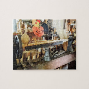 Draaibank in Houtwerkplaats Legpuzzel