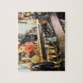 Draaibank in Houtwerkplaats Legpuzzel (Verticaal)