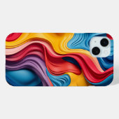 Draaibare 3D-vormen in regenboogkleuren Case-Mate iPhone Case (Achterkant (horizontaal))