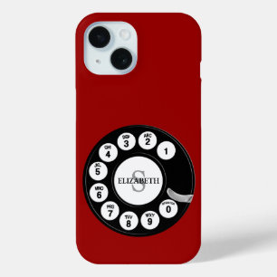  draaibare wijzerplaat (rood) iPhone 15 case