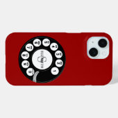 draaibare wijzerplaat (rood) Case-Mate iPhone case (Achterkant (horizontaal))