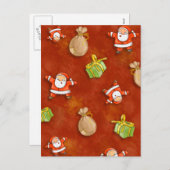 draaiboek en cadeaus patroon feestdagenkaart (Voorkant / Achterkant)