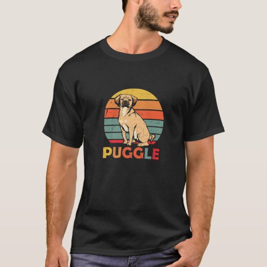  draaiboek I Retro Hondenliefhebber I Puggle T-shirt (Voorkant)