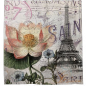 draaiboek voor franse botanische lotus paris eiffe douchegordijn (Voorkant)