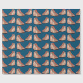 Draaiboeken op blauwe achtergrond cadeaupapier (Vlak)